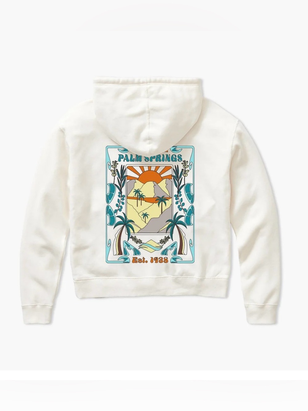 Bells Ivory Palm Springs Womens Full Zip Hoodie
